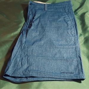 Patagonia Swim Shorts Size 40, Blue Chambray Color, Stretchy, Gently Used